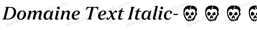 Domaine Text Italic字体转换